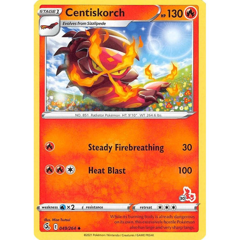 Centiskorch - 049/264 (#30 Cinderace Stamped) (049/264) (BA22)