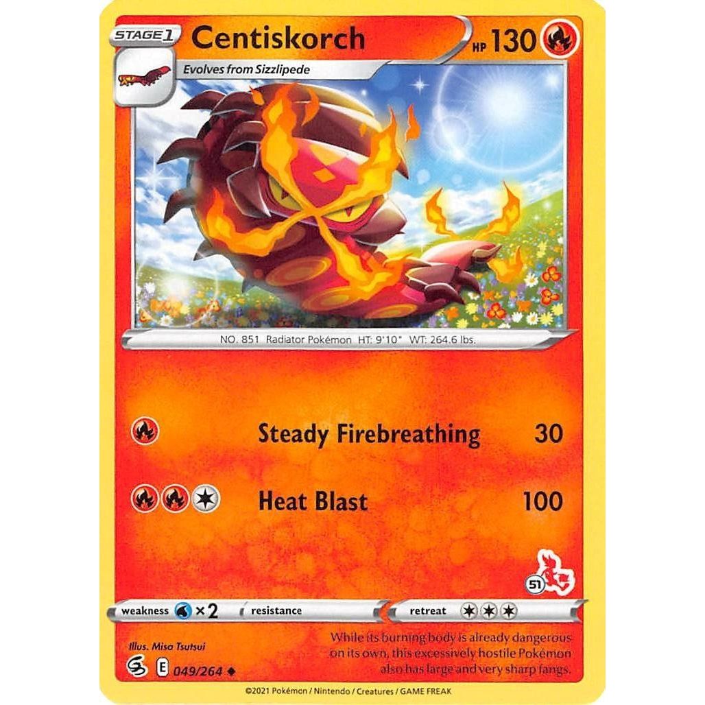Centiskorch - 049/264 (#51 Cinderace Stamped) (049/264) (BA22)