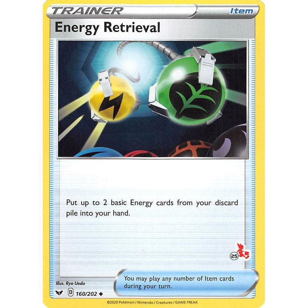 Energy Retrieval - 160/202 (#25 Cinderace Stamped) (160/202) (BA22)
