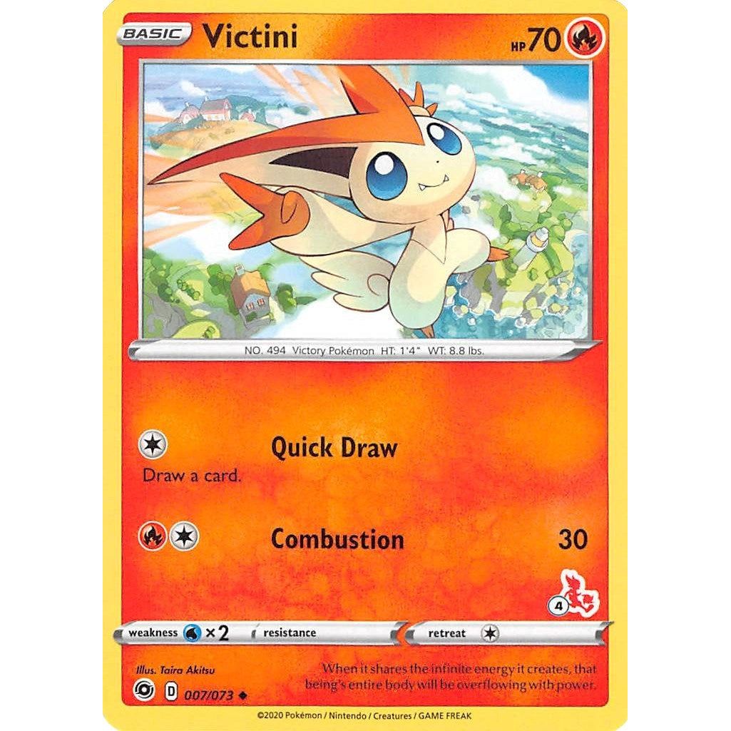 Victini - 007/073 (#4 Cinderace Stamped) (007/073) (BA22)