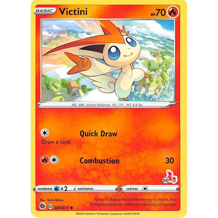 Victini - 007/073 (#53 Cinderace Stamped) (007/073) (BA22)