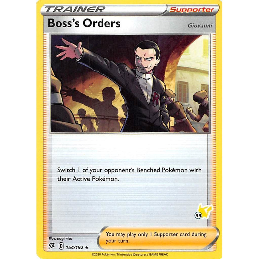 Boss's Orders - 154/192 (#44 Pikachu Stamped) (154/192) (BA22)