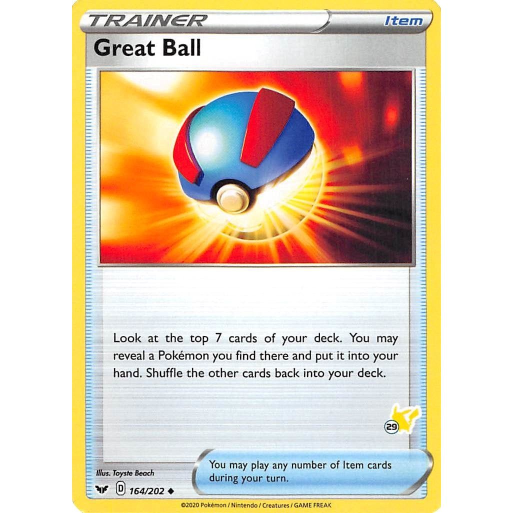 Great Ball - 164/202 (#29 Pikachu Stamped) (164/202) (BA22)
