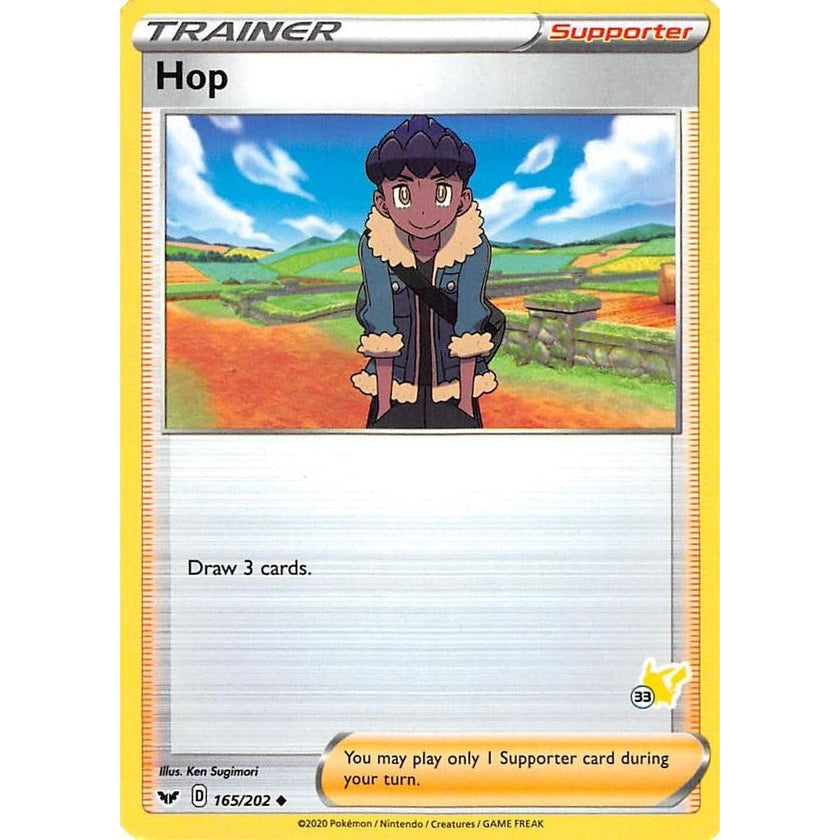 Hop - 165/202 (#33 Pikachu Stamped) (165/202) (BA22)
