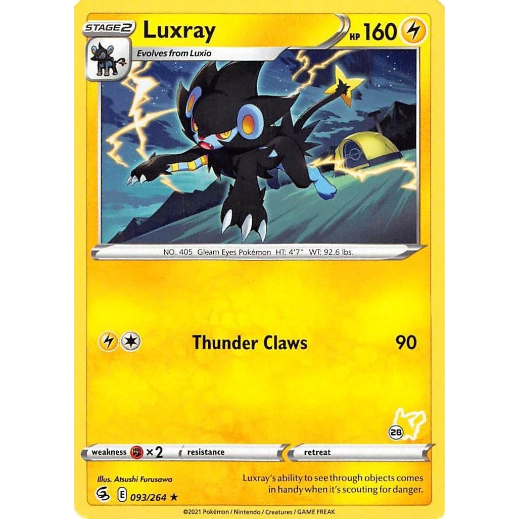 Luxray - 093/264 (#28 Pikachu Stamped) (093/264) (BA22)