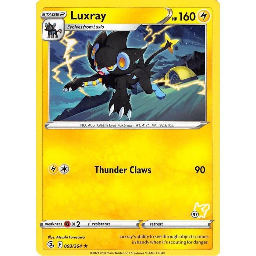 Luxray - 096/264 (#47 Pikachu Stamped) (093/264) (BA22)