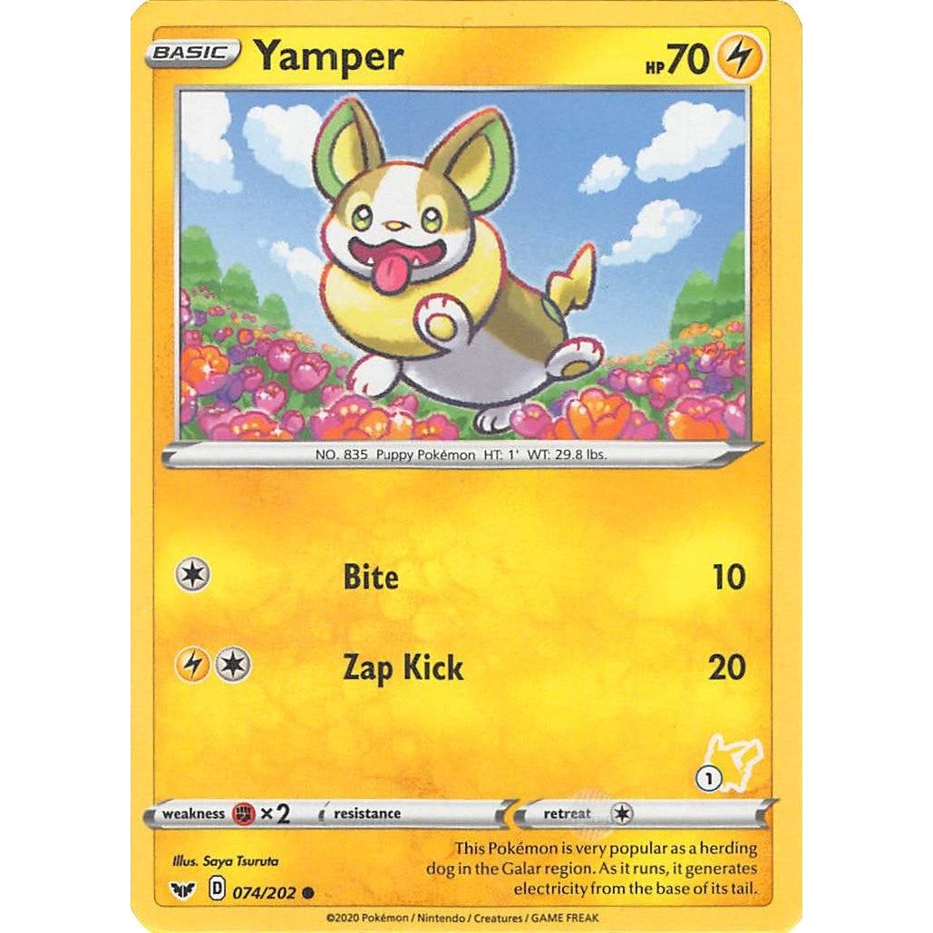 Yamper - 074/202 (#1 Pikachu Stamped) (074/202) (BA22)