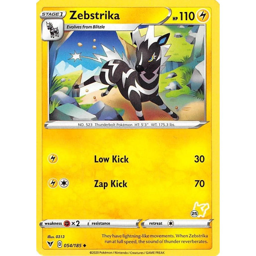 Zebstrika - 054/185 (#25 Pikachu Stamped) (054/185) (BA22)
