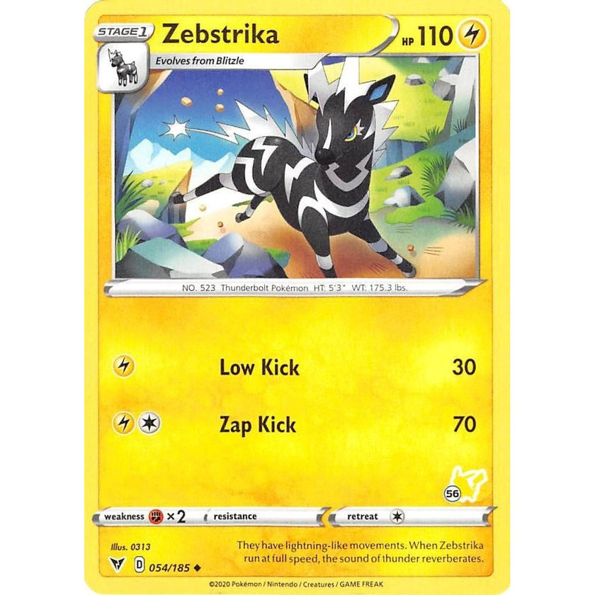 Zebstrika - 054/185 (#56 Pikachu Stamped) (054/185) (BA22)
