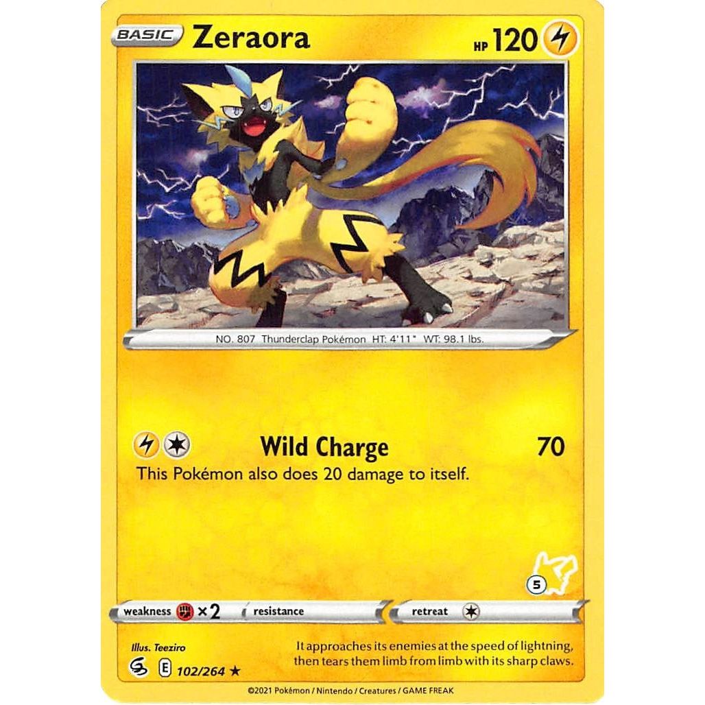 Zeraora - 102/264 (#5 Pikachu Stamped) (102/264) (BA22)