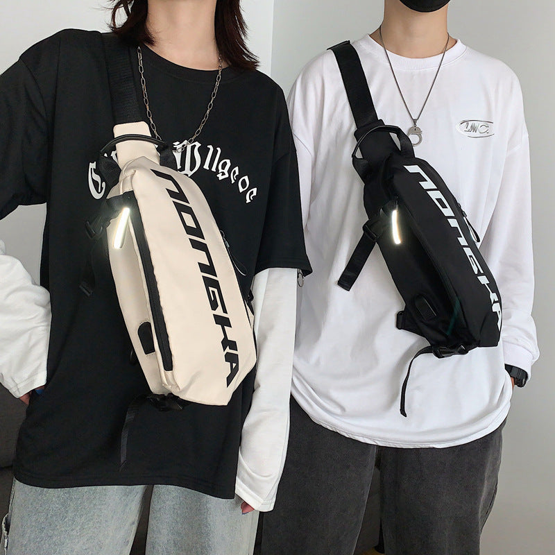 Canvas Crossbody Chest Bag – Streetwear Sling Bag for Men & Women