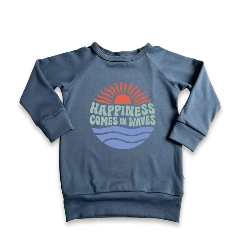 Baby/Kids' Bamboo Graphic Raglan Pullover | Ice Cream Dash On Seaglass