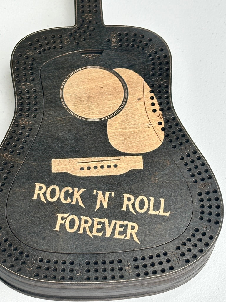 Guitar Shaped Cribbage Board