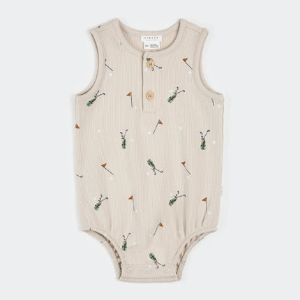 Sleeveless Romper | Golf Club on Sand | Petit Lem