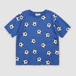 Knit T-Shirt | Soccer Balls on Royal Blue | Miles the Label