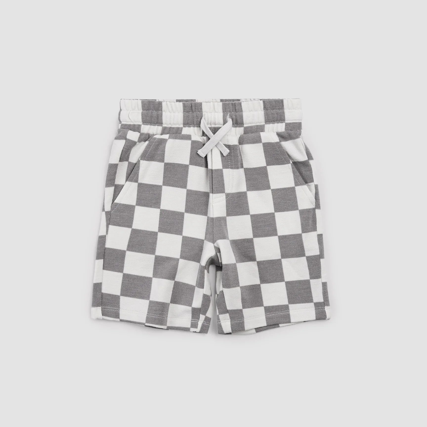 Knit Shorts | Light Grey Check | Miles the Label