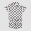 2 Piece Shirt & Short Set | Light Grey Check | Miles the Label