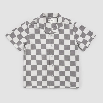 Knit Shirt | Light Grey Check | Miles the Label