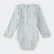 Long-Sleeve One-Piece Swimsuit | Vintage Flowers Print on Powder Blue | Petit Lem