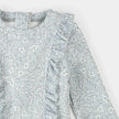 Long-Sleeve One-Piece Swimsuit | Vintage Flowers Print on Powder Blue | Petit Lem