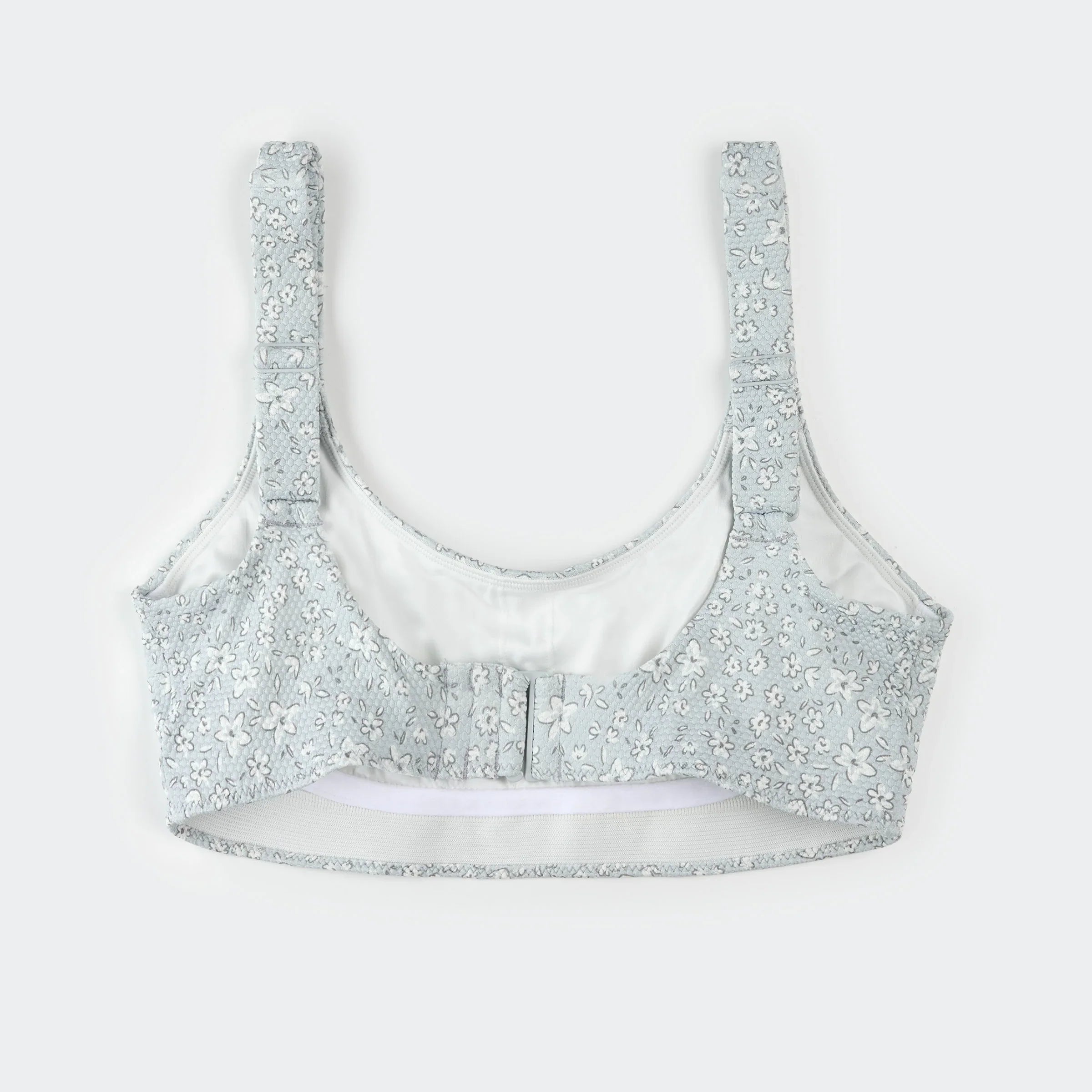 Women's Bikini Set | Vintage Flowers Print on Powder Blue | Petit Lem