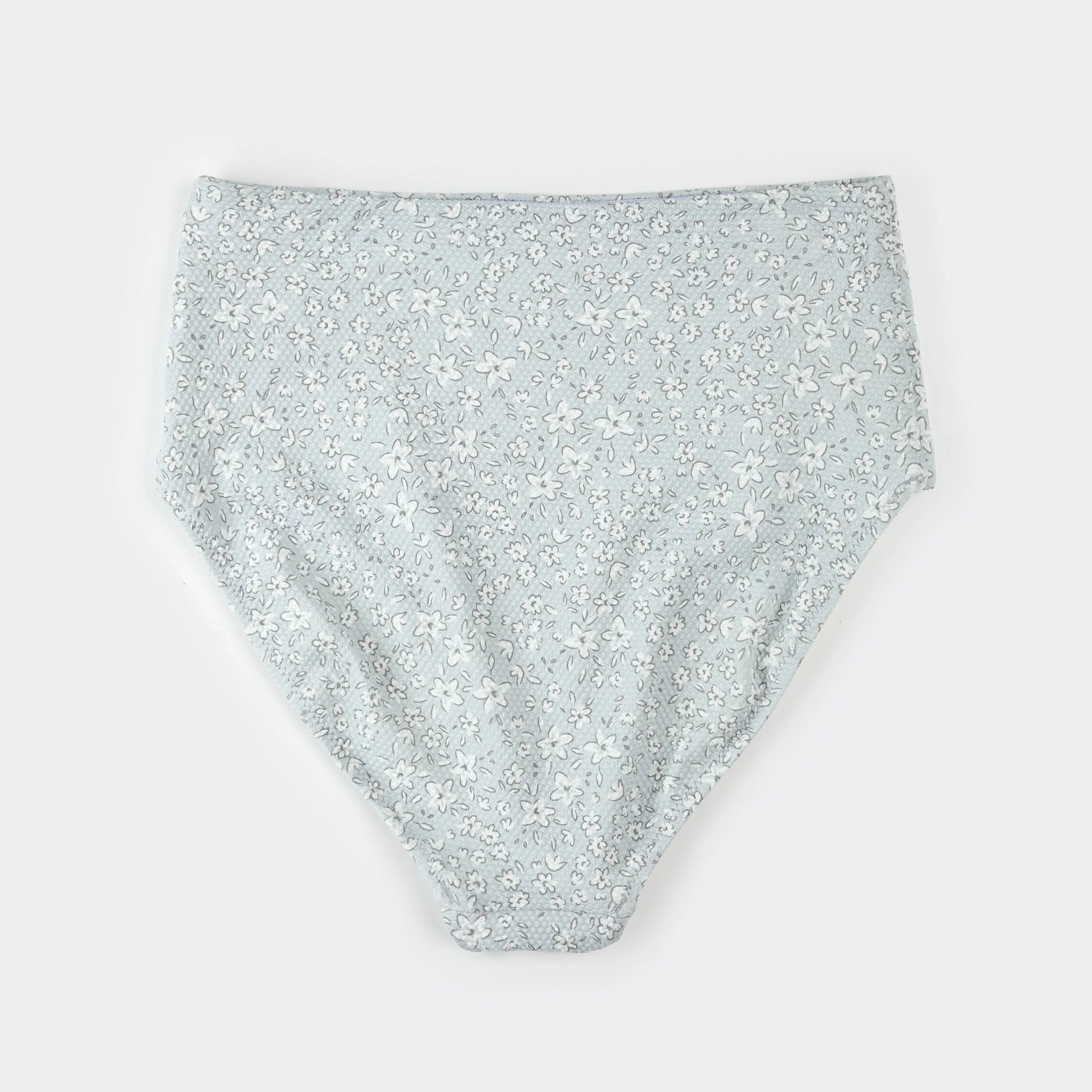 Women's Bikini Set | Vintage Flowers Print on Powder Blue | Petit Lem