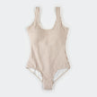 Women's One-Piece Swimsuit | Taupe Stripe Seersucker | Petit Lem