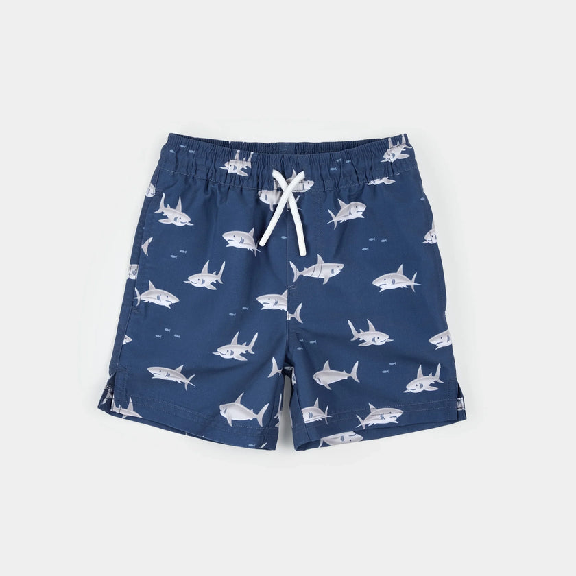 Swim Trunk | Sharks on Deep Blue | Petit Lem
