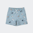 Swim Trunk | Surfing Pups on Blue | Petit Lem