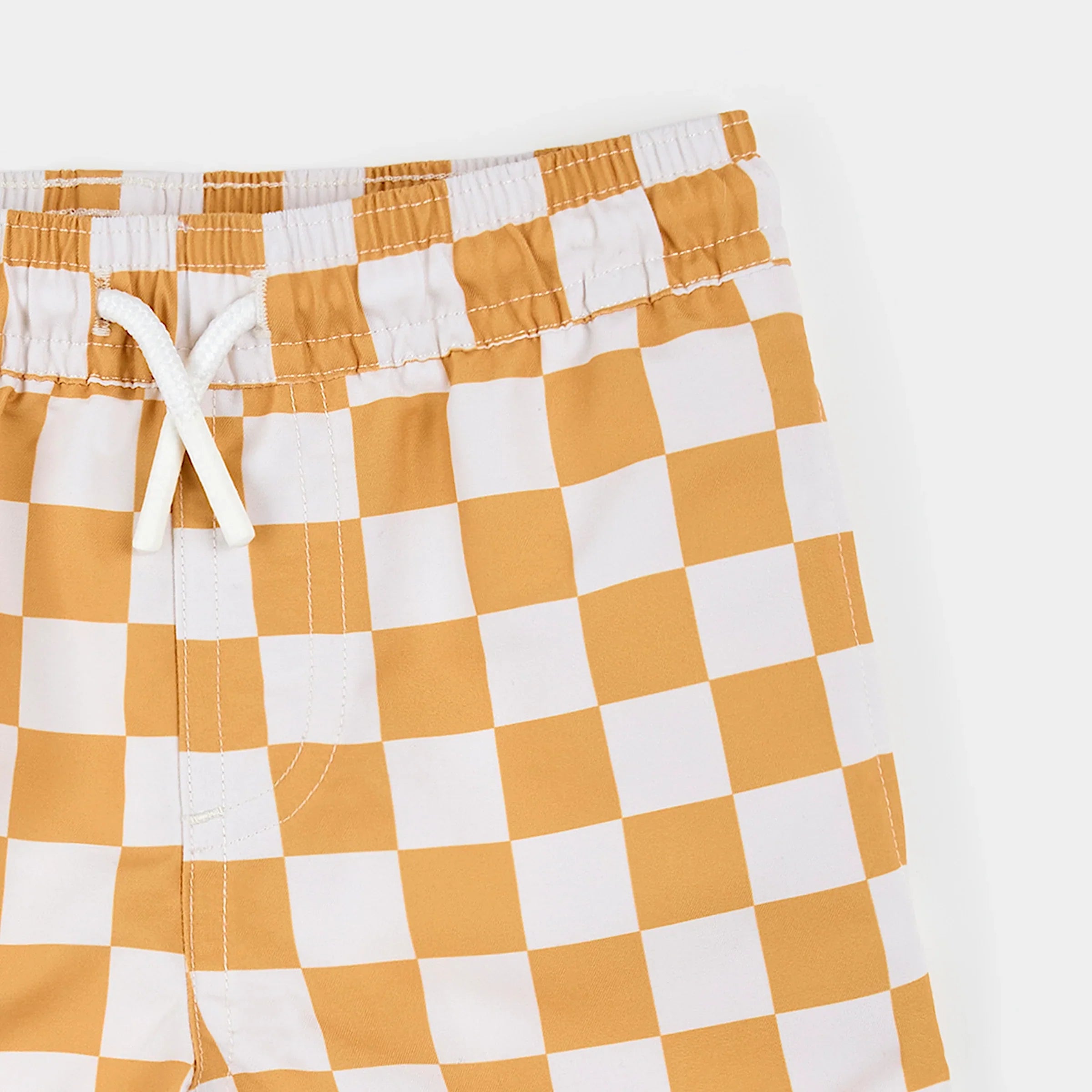 Swim Trunk | Orange Checkerboard | Petit Lem