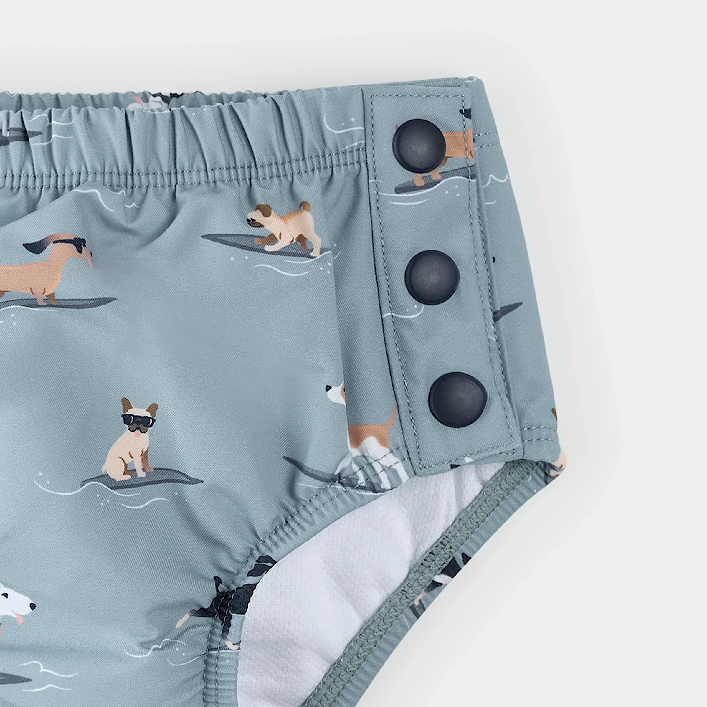 Swim Diaper | Surfing Pups on Blue | Petit Lem