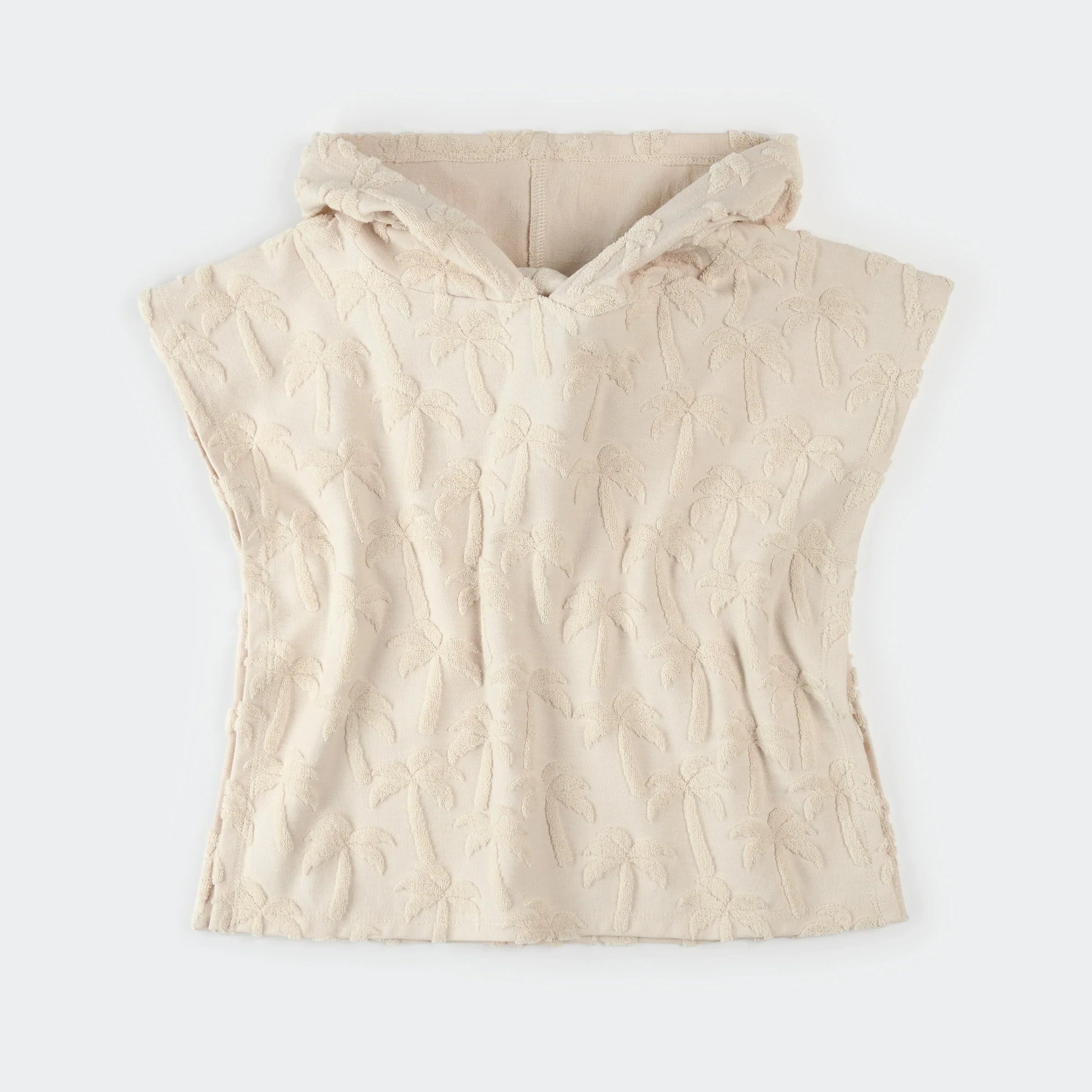 Beach Poncho | Palm Trees on Beige | Petit Lem