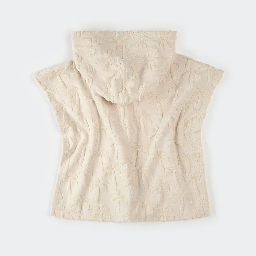 Beach Poncho | Palm Trees on Beige | Petit Lem