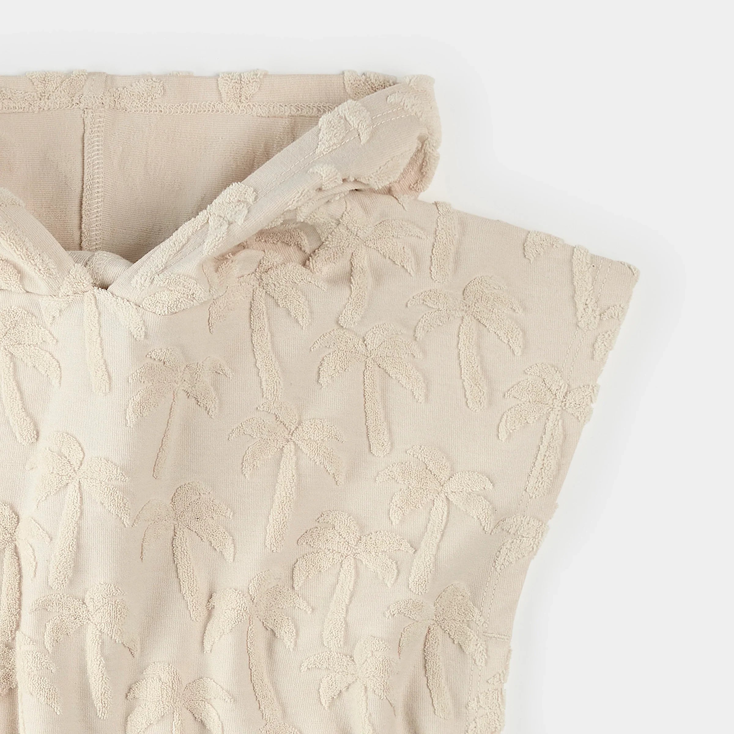 Beach Poncho | Palm Trees on Beige | Petit Lem