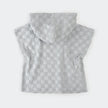Beach Poncho | Faded Blue Checkerboard | Petit Lem