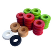 32 Red and Lime Green Carrom / Pichenotte / Croquignole Rings - (Red / Lime Green / Natural / Black / White) - Anneaux De Pichenottes - Game Accessories / Accessoires De Jeu