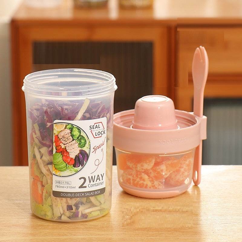 Portable Lock sealed Breakfast Oatmeal Cereal Nut Yogurt Fresh Fruit Salad Cup