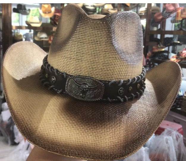 Summer Outdoor Ethnic Style Felt and Straw Cowboy Hat