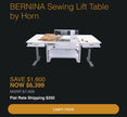 Bernina Sewing Lift Table by Horn