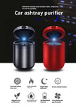 Black Rechargeable Ashtray Air Purifier with Lid & USB-C Charging