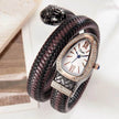 Snake Watch Fashion,  Quartz Watch With Diamond Leather Strap