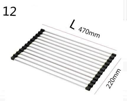 Folding Kitchen Drain Sink Rack Stainless Steel sink caddies