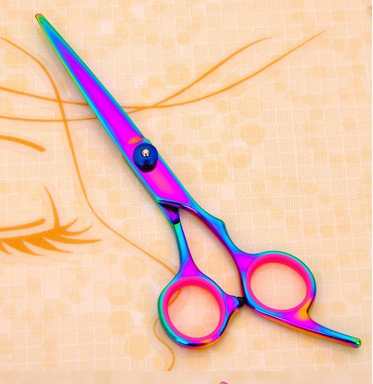 Professional Pet Grooming Scissors Set – Rainbow Iridescent Stainless Steel Shears for Dogs & Cats