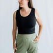Ladies Bamboo Longline Bralette-Style Tank | Juniper