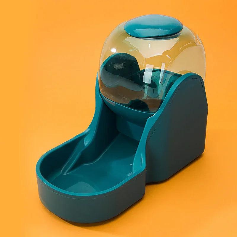 Automatic Pet Water Fountain & Food Feeder – Gravity Dispenser for Cats & Dogs (Purple / Green / Orange)