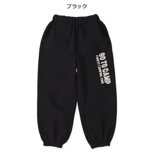 西松屋 ELFINDOLL 裏起毛ロゴプリントワイドパンツ 正規品