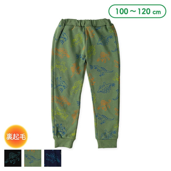 西松屋 ELFINDOLL 裏起毛恐竜総柄パンツ 正規品