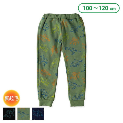 西松屋 ELFINDOLL 裏起毛恐竜総柄パンツ 正規品