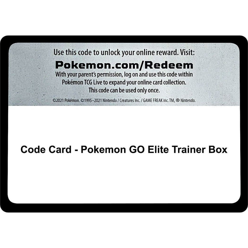 Code Card - Pokemon GO Elite Trainer Box (PGO)