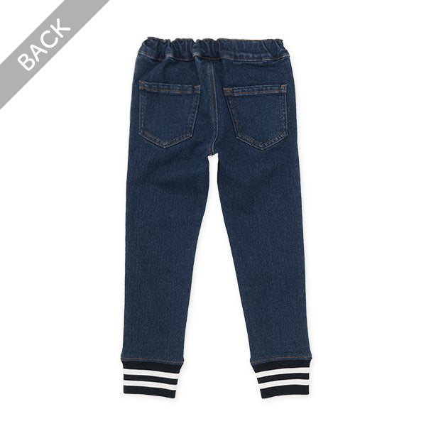 西松屋 ELFINDOLL CLASSIC 裏起毛裾リブデニムパンツ 正規品